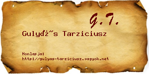 Gulyás Tarziciusz névjegykártya